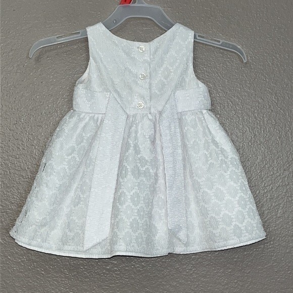 George infant baby girl dress Arctic White and pink size 12mo - Picture 9 of 13